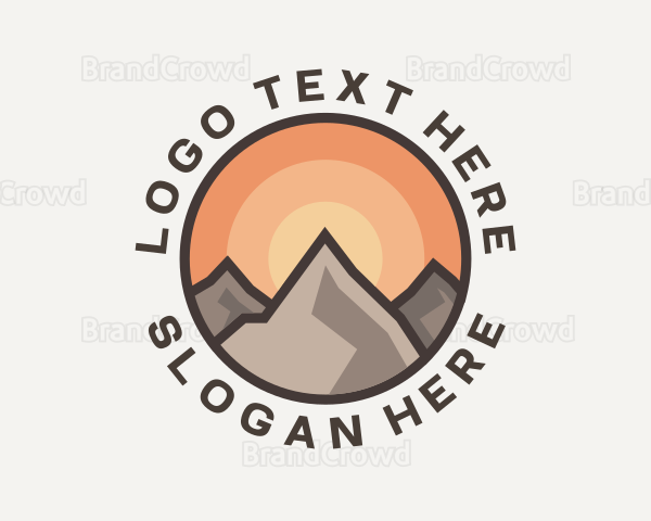 Mountain Sunset Trekking Logo