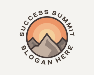 Mountain Sunset Trekking logo design