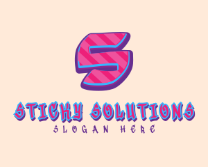 Pop Graffiti Letter S logo design