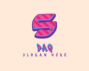 Dj - Pop Graffiti Letter S logo design