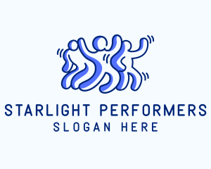 Performers - Dancing Team People logo design