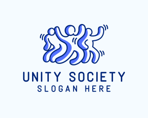 Society - Dancing Team People logo design