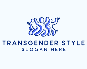 Transgender - Dancing Team People logo design