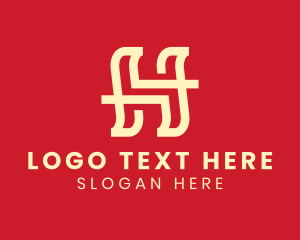 Simple Letter H Monoline Brand Logo