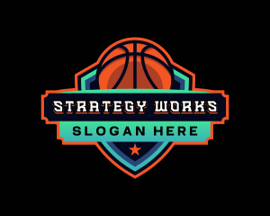 Basketball League Sports logo design