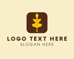 Tree - Autumn Leaf Mobile App logo design