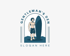 Male Sports Surfer logo design