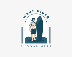 Male Sports Surfer logo design