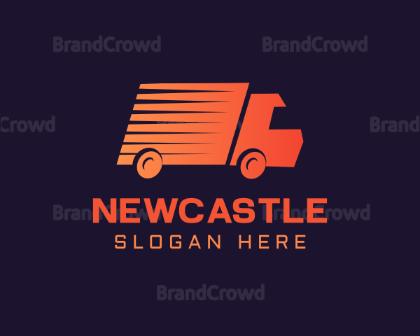 Gradient Delivery Truck Logo