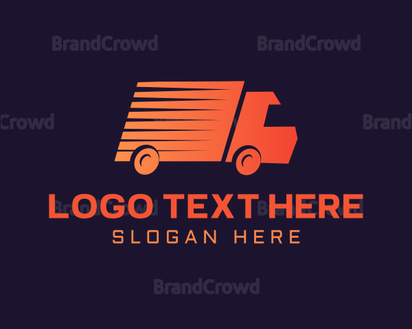 Gradient Delivery Truck Logo