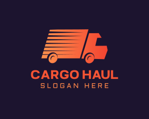 Gradient Delivery Truck logo design