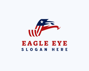 Patriotic Eagle Flag logo design