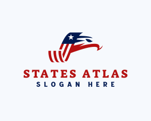 Patriotic Eagle Flag logo design