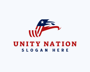 Patriotic Eagle Flag logo design