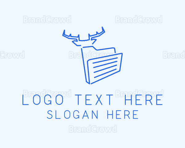 Deer Folder Document Logo