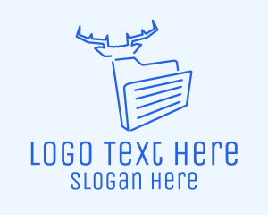 Report - Blue Deer Folder logo design