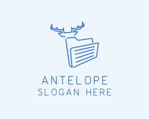 Deer Folder Document logo design