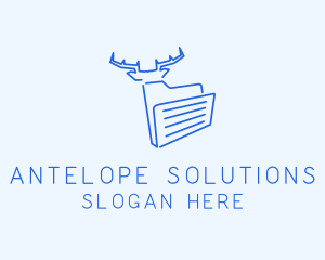 Deer Folder Document logo design