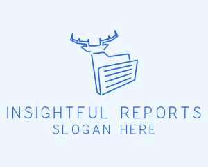 Report - Deer Folder Document logo design