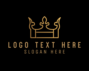 Elegant - Gradient Golden Crown logo design