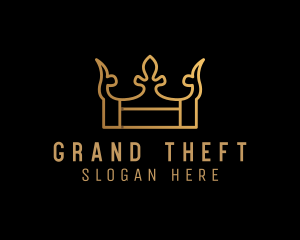 Expensive - Gradient Golden Crown logo design