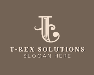 Upscale Luxury Boutique Letter T logo design