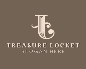 Upscale Luxury Boutique Letter T logo design