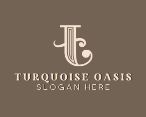 Upscale Luxury Boutique Letter T logo design