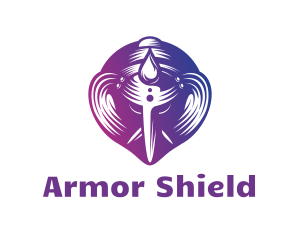 Gradient Elephant Armor logo design