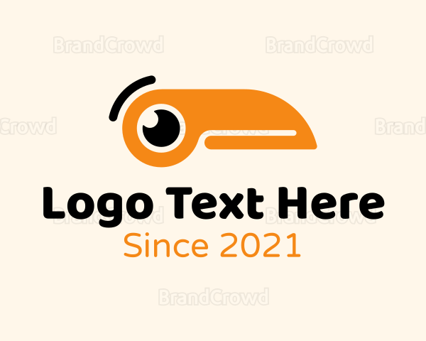 Orange Toucan Beak Logo