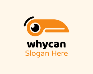 Orange Toucan Beak Logo