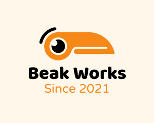 Beak - Orange Toucan Beak logo design