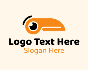 Orange Toucan Beak Logo