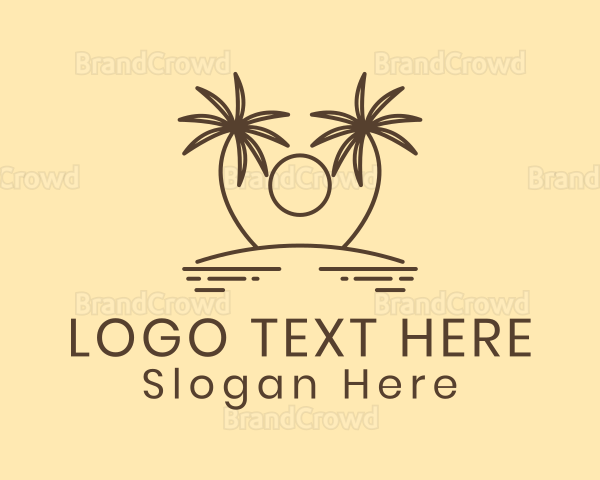 Twin Palm Tree Island Logo