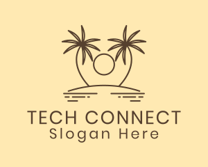 Twin Palm Tree Island Logo