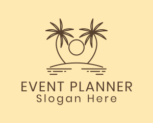 Surf - Twin Palm Tree Island logo design