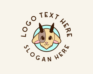 Young - Goat Farm Animal logo design