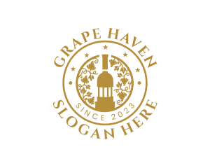 Vineyard - Organic Wine Bottle Vineyard logo design
