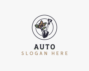 Shovel Flower Landscaping logo design