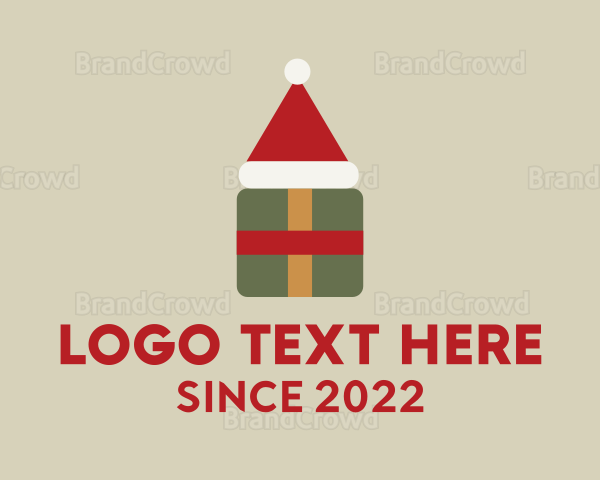 Christmas Hat Gift Logo