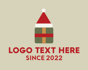 Exchange Gift - Christmas Hat Gift logo design