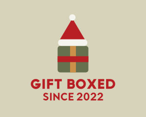 Christmas Hat Gift  logo design