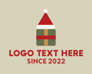 Gift - Christmas Hat Gift logo design