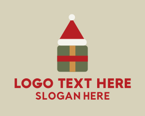 Christmas Hat Gift  Logo