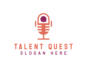 Interview - Talk Radio Mic Podcast logo design