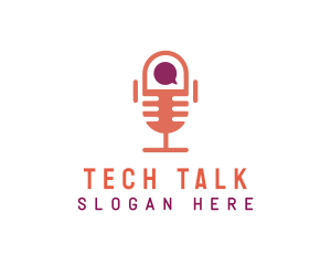 Talk Radio Mic Podcast logo design