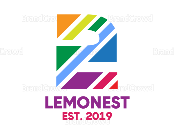 Colorful Stripe Number 2 Logo