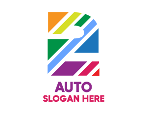Colorful Stripe Number 2  Logo