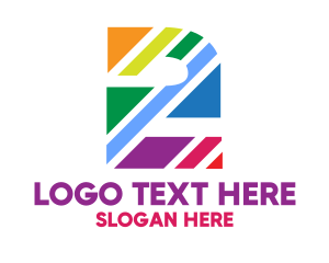 Colorful Stripe Number 2  Logo