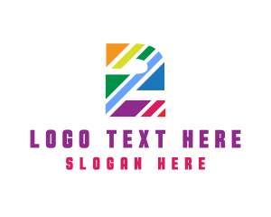 Lgbtiq - Colorful Stripe Number 2 logo design